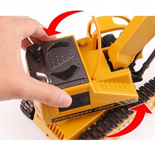 DUŻA KOPARKA ZDALNIE STEROWANA ŚWIATŁO LED PILOT RUCHOME RAMIĘ ŁYŻKA-METAL na Arena.pl