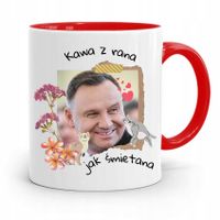 Kubek Czerwony Prezydenta Andrzej Duda Kawa Z Rana