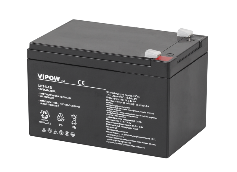 BAT0217 Akumulator żelowy VIPOW 12V 14Ah zdjęcie 1