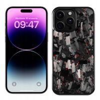 iPhone 14 Plus ETUI CASE OBUDOWA KUTY CARBON RED FORGED WŁÓKNO WĘGLOWE