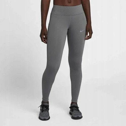 NIKE LEGGINSY SZARE POWER RACER DRI-FIT siłownia fitness logo na Arena.pl