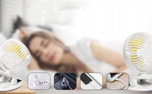 WENTYLATOR DO WÓZKA Z KLIPSEM USB WENTYLATOR DO ŁADOWANIA, WENTYLATOR na Arena.pl