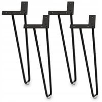 4x NOGA MEBLOWA CZARNA SKOŚNA LOFT NOGA DO STOLIKA NOGA DO STOŁU H40CM