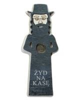 żyd na kasę - figurka magnes   10 x 4 cm. (p299)