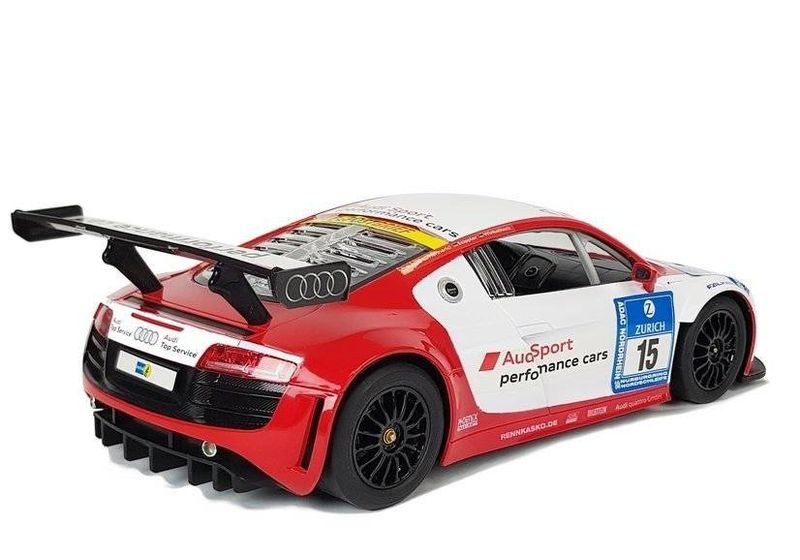 Auto R/C Audi R8 LMS Rastar 1:14 Biało-Czerwone zdjęcie 4