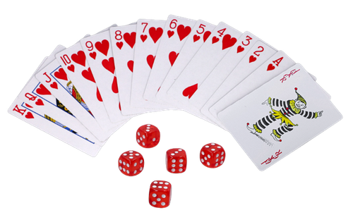 Zestaw Zapalniczka Benzynowa + Karty do Gry + 5 Kostek do gry w Kości na Arena.pl