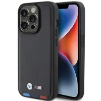 bmw bmhcp15l22ptdk iphone 15 pro 6.1czarny/black leather stamp tricolor