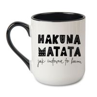 KUBEK "HAKUNA MATATA" Wzór - Elegant Coffee Czarny 330 ml