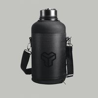 DUŻA STYLOWA BUTELKA BIDON SPORTOWY STALOWY NA RAMIĘ WATER JUG - STRIX 1.8L