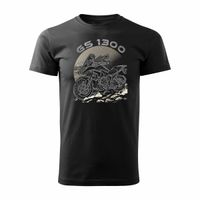 Koszulka motocyklowa z motocyklem na motor BMW GS R 1300 męska czarna REGULAR M