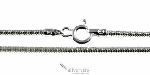 Długi srebrny łańcuszek żmijka okrągła snake 70 cm na Arena.pl