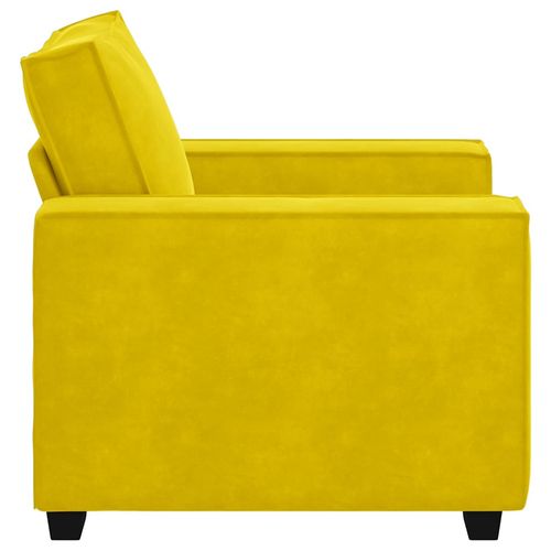 Sofa Fotel Żółty 59 cm Aksamit na Arena.pl