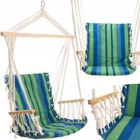 DUŻY FOTEL WISZĄCY HAMAK BRAZYLIJSKI HUŚTAWKA DO DOMU OGRODU + PODŁOKIETNIK