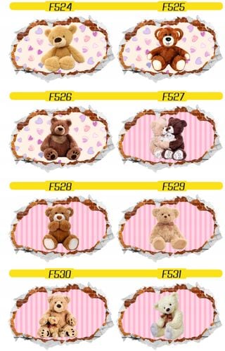 Naklejka samoprzylepna 3D misie pluszaki dziecięce na Arena.pl