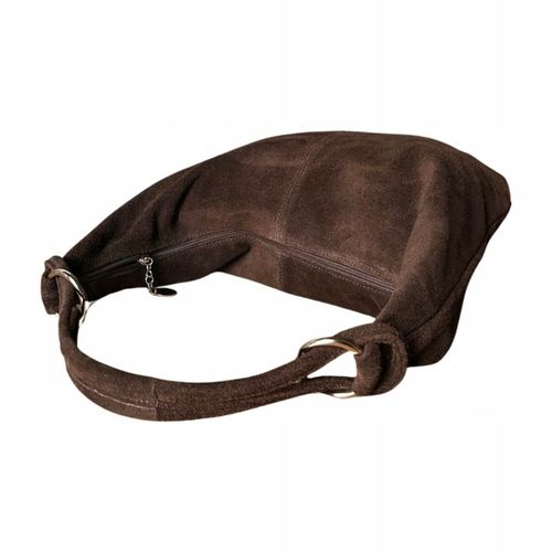 CZEKOLADOWA ZAMSZOWA TOREBKA WOREK BRĄZOWA TOREBKA ZAMSZ Vera Pelle na Arena.pl