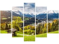 100CM 150CM OBRAZ 5 ELEM WIDOK DOLINĘ ŚCIENNY