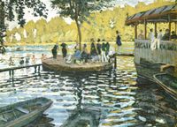 Plakat 18x13cm La Grenouillère, Monet Vintage do Salonu