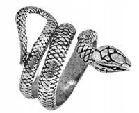 Modny Pierścień Sygnet Kształt Węża na Prezent