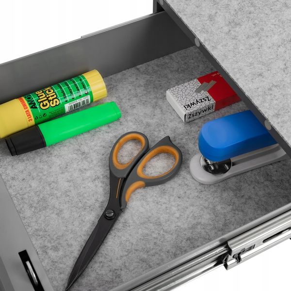 Podblatowa szuflada kontenerek półka pod biurko SPB-121W biały zdjęcie 4