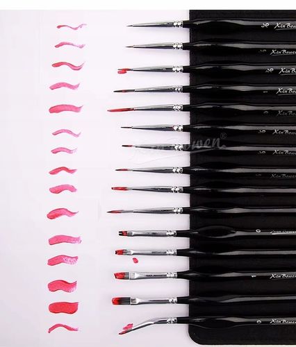 PĘDZLE ARTYSTYCZNE MALARSKIE ZESTAW 15 SZTUK W OZDOBNYM ETUI na Arena.pl