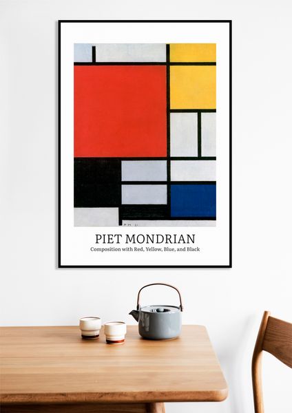 Obraz 40x60cm Design Composition 3, Mondrian Vintage do Salonu zdjęcie 7