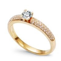 exclusive | piękny zaręczynowy z brylantami w 18-karatowym złocie