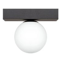 Kulista lampa sufitowa SPHERE 1206 Zumaline do salonu czarny biały