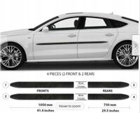 Audi A7 2010+ Listwy CZARNE Boczne Drzwi