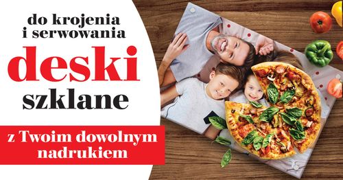 FOTO szklana deska kuchenna z dowolnym nadrukiem twoje zdjęcie 52x30cm na Arena.pl