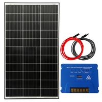 ZESTAW FOTOWOLTAICZNY 170W SOLARNY DO KAMPERA ŁODZI JACHTU MPPT