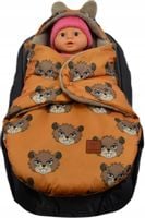 ŚPIWOREK MYSZKA OTULACZ FOTELIK WÓZEK ORTALION CYNAMON BOBRY MINKY LATTE