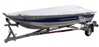 Pokrowiec na łódź łódkę wędkarską 270g/m2 390-420cm - transportowy szary