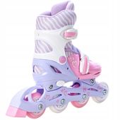 Rolki Raven Loret regulowane Lila/Pink Led 34-37