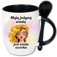 KUBEK Z ŁYŻECZKĄ PREZENT DZIEŃ KOBIET DLA KOLEŻANKI DZIEWCZYNY MAMY WZORY