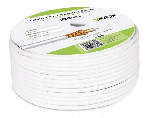 KABEL KONCENTRYCZNY PRZEWÓD ANTENOWY DO TV SAT DVB-T2 MIEDŹ CU 4K na Arena.pl