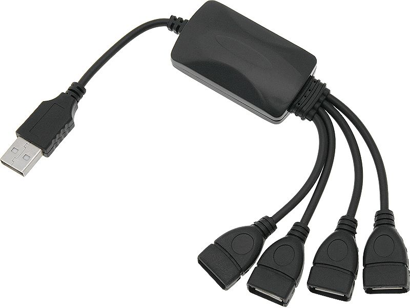 Rozgałęźnik USB WT.A-4xGN.A 2.0 HUB na kablu zdjęcie 1