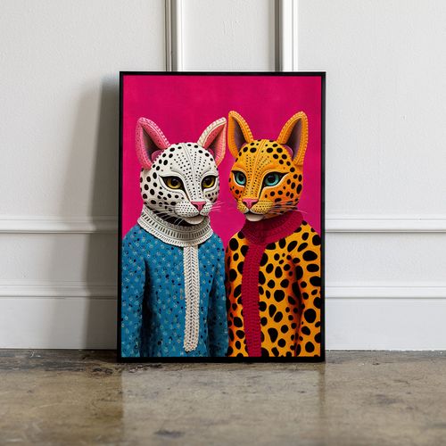 Plakat portret koty 29,7x42 cm A3 na Arena.pl