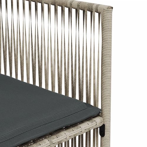 7-cz. zestaw mebli ogrodowych z poduszkami, szary, rattan PE na Arena.pl