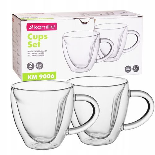 SZKLANKI FILIŻANKI TERMICZNE KUBKI DO HERBATY KAWY GRZAŃCA SERCA 250 ml na Arena.pl