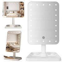 LUSTERKO KOSMETYCZNE PODŚWIETLANE BEZPRZEWODOWE LUSTRO DO MAKIJAŻU LED PRO