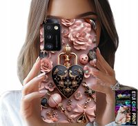 ETUI DO SAMSUNG GALAXY A41 - KOBIECE WZORY KŁÓDKA SERCE CASE + SZKŁO