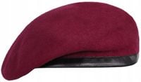 Beret Wojskowy Bez Oznaczeń Wojska Polskiego WP Tłoczony Bordowy 56