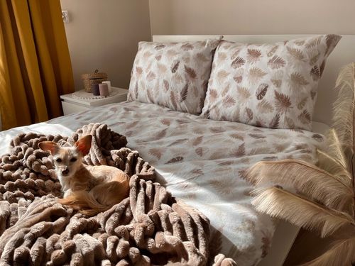 Komplet Pościeli Polarowej 160x200+2x 70/80 Ciepła Gruba Mack Home Liście na Arena.pl