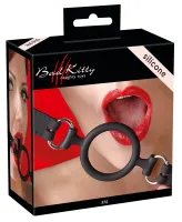 bad kitty silikonowy knebel pierścieniowy czarny o5cm regulowany