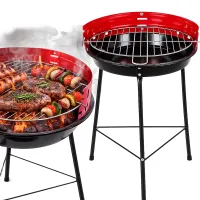 Grill ogrodowy okrągły na węgiel drzewny klasyczny 35cm ruszt bbq solidny