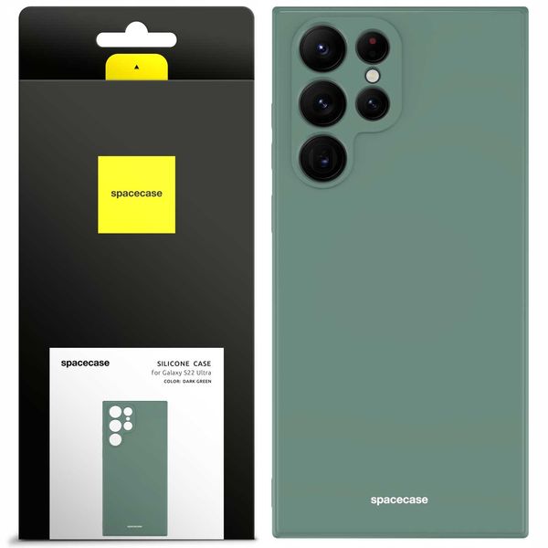 Spacecase Silicone Case Galaxy S22 Ultra dark green zdjęcie 1
