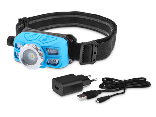 LATARKA CZOŁOWA CZOŁÓWKA WARSZTATOWA LED 350LM AKUMULATOROWA ZOOM CZUJNIK na Arena.pl