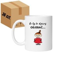 KUBEK "CO BY TU DZISIAJ ODJEBAĆ..." Wzór - Klasyczny Biały 330 ml - 36 sztuk