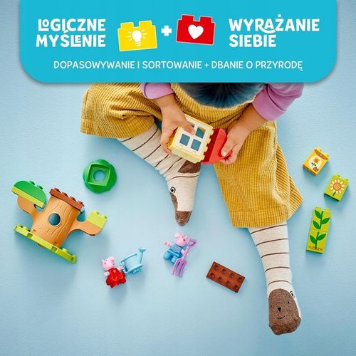 LEGO DUPLO 10431 Ogród i domek na drzewie Peppy ŚWINKA PEPPA George torba na Arena.pl