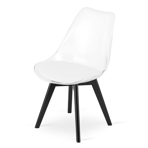 Krzesło MARK - przezroczyste / nogi czarne x 3 na Arena.pl